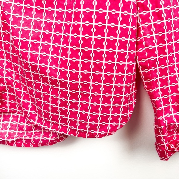 Tommy Hilfiger Long Sleeve Pink & White Patterned Button-Up - Picture 6 of 10
